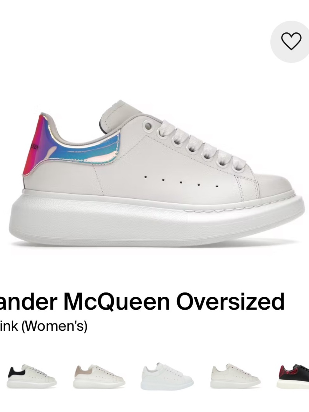 Alexander McQueen oversized shock pink white sneakers exclusive 36 or 6 USA.
